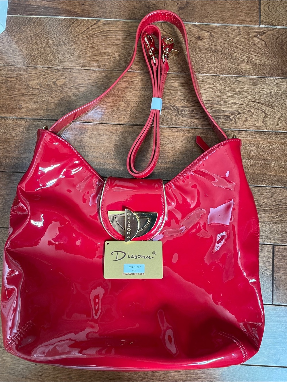 Dissona Red Patent Leather Shoulder Bag
